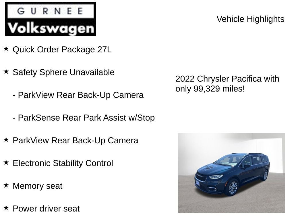 2022 Chrysler Pacifica Touring L