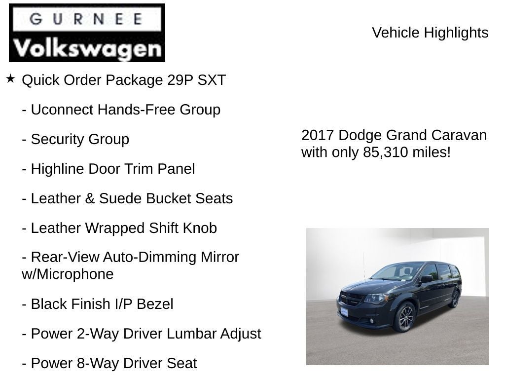 2017 Dodge Grand Caravan SXT