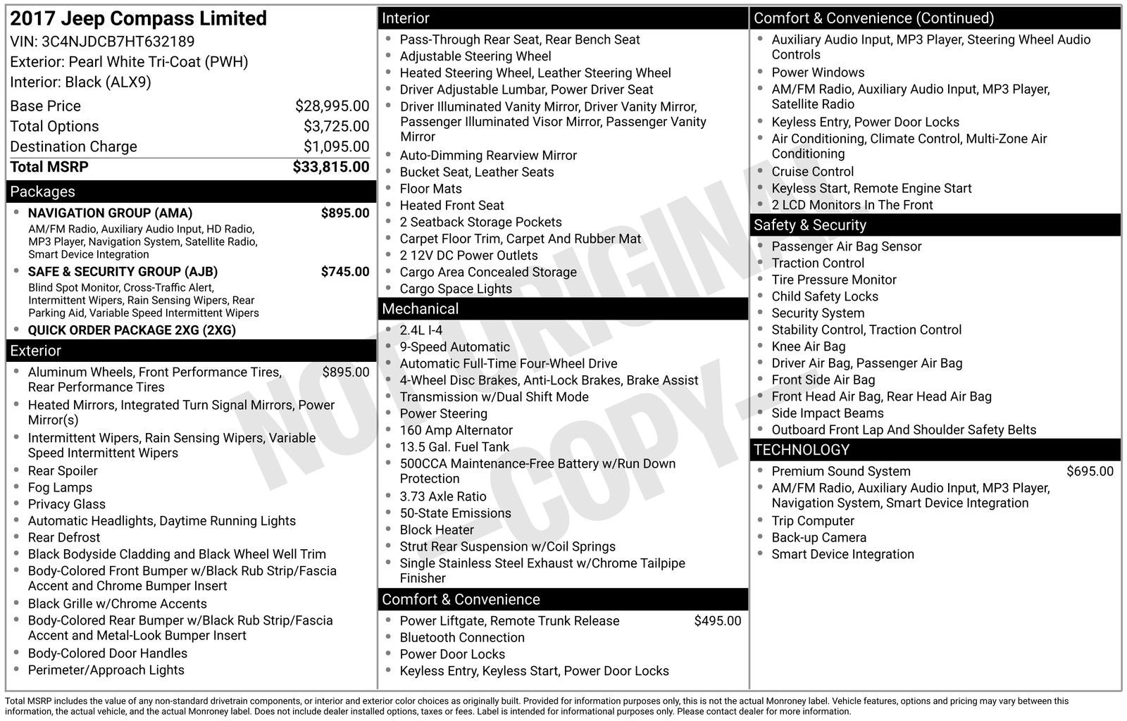 2017 Jeep New Compass Limited