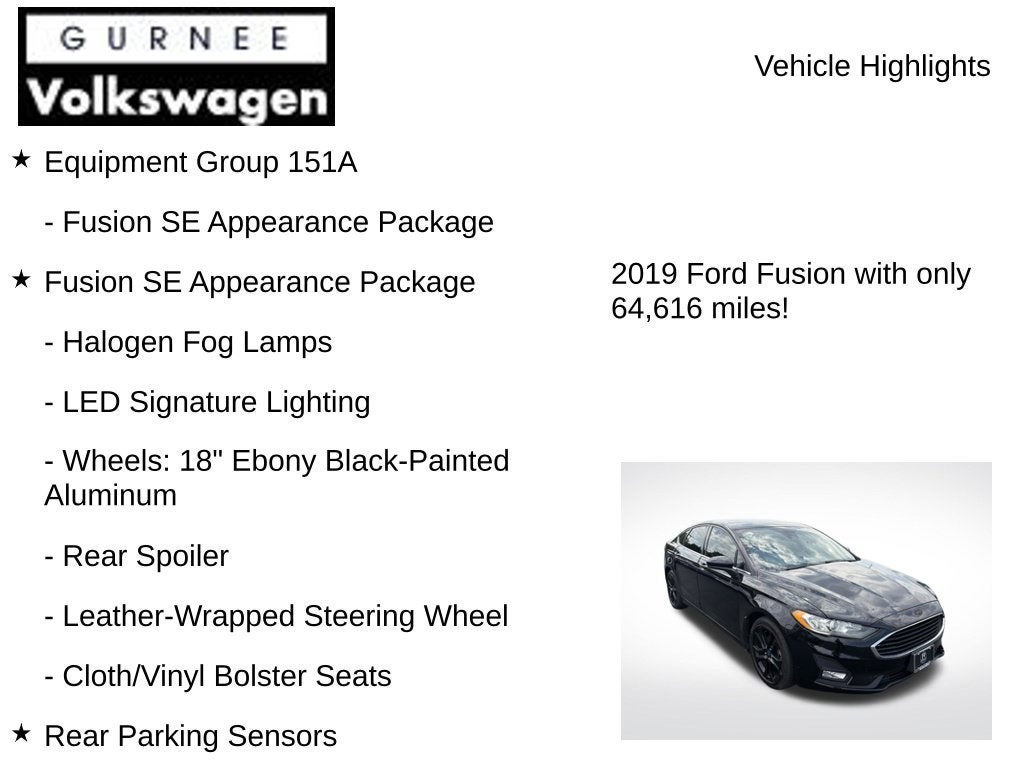 2019 Ford Fusion SE