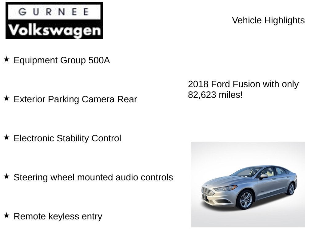 2018 Ford Fusion Hybrid S