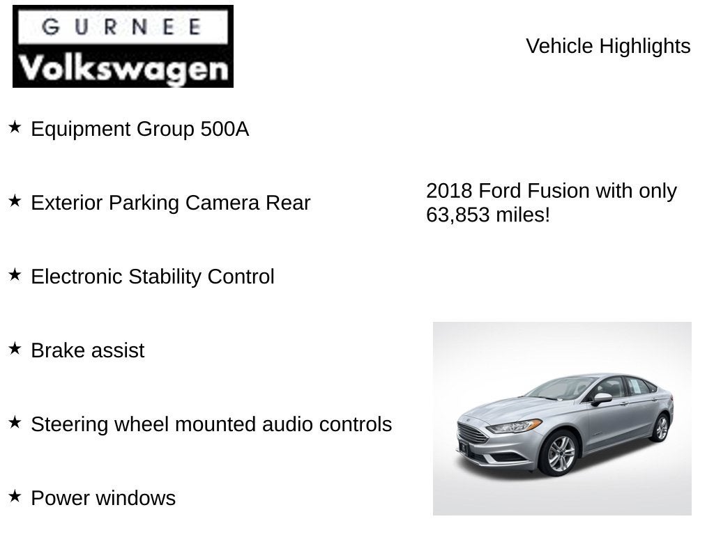 2018 Ford Fusion Hybrid S