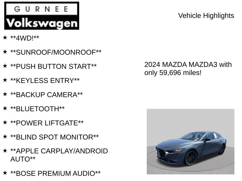 2024 Mazda Mazda3 2.5 S Carbon Edition