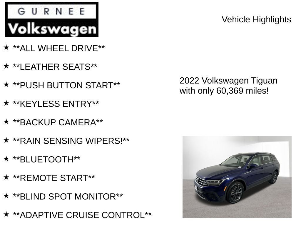 2022 Volkswagen Tiguan 2.0T SE