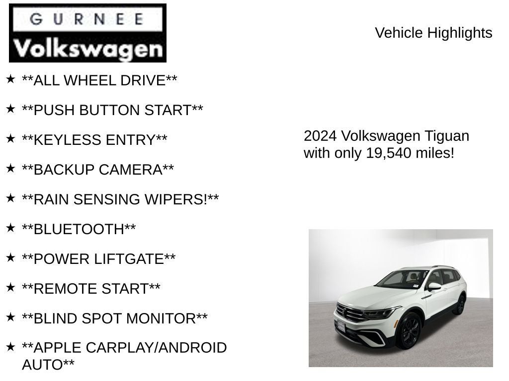 2024 Volkswagen Tiguan 2.0T SE