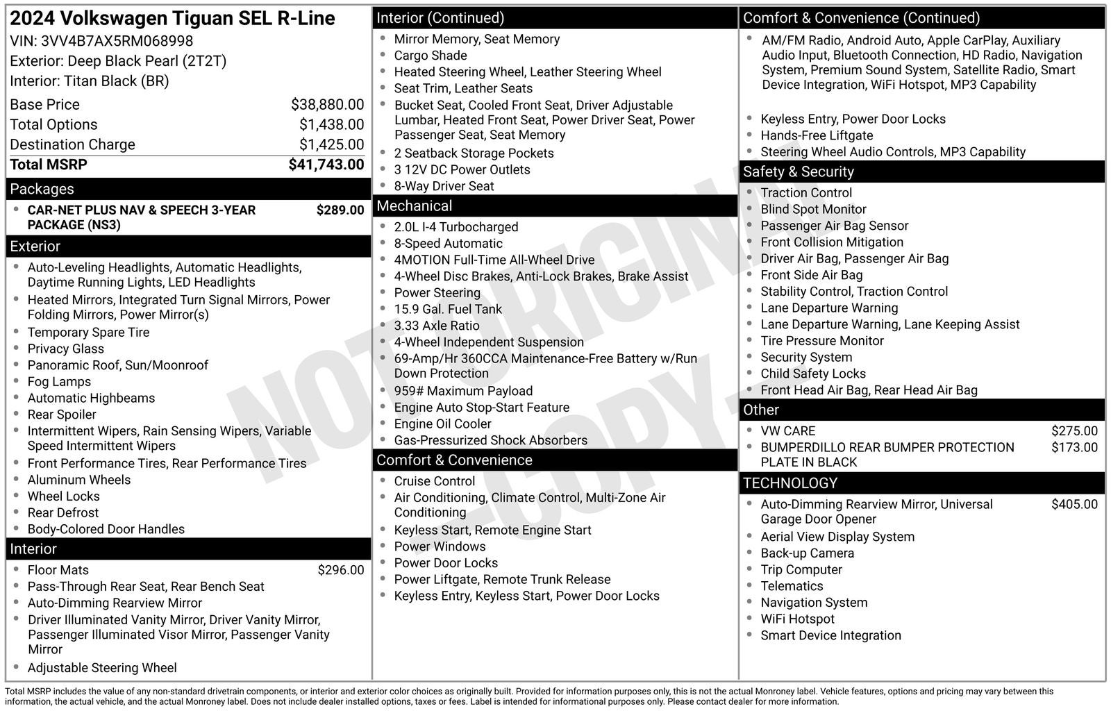 2024 Volkswagen Tiguan 2.0T SEL R-Line
