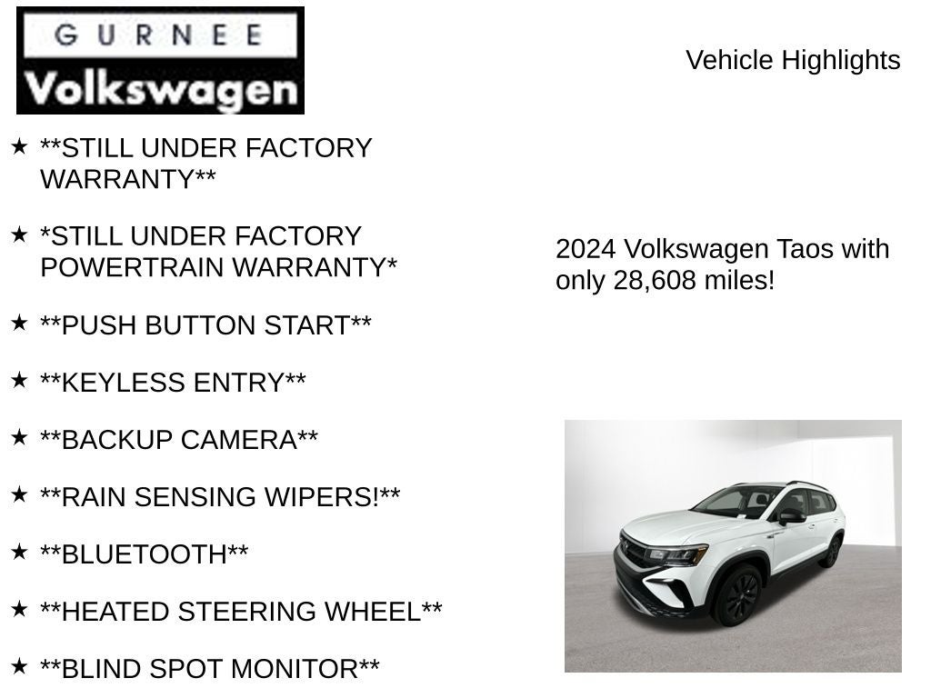 2024 Volkswagen Taos 1.5T S