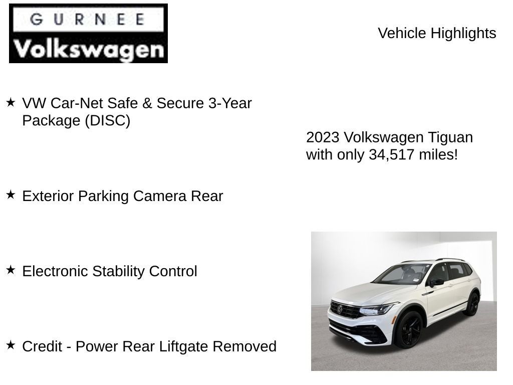 2023 Volkswagen Tiguan 2.0T SE R-Line Black