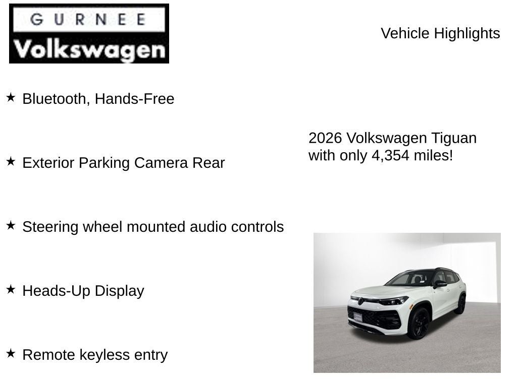 2026 Volkswagen Tiguan 2.0T SE R-Line Black