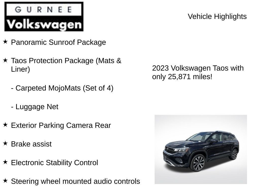 2023 Volkswagen Taos 1.5T SE