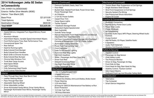 2014 Volkswagen Jetta 1.8T SE w/Connectivity