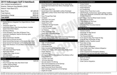 2019 Volkswagen Golf S