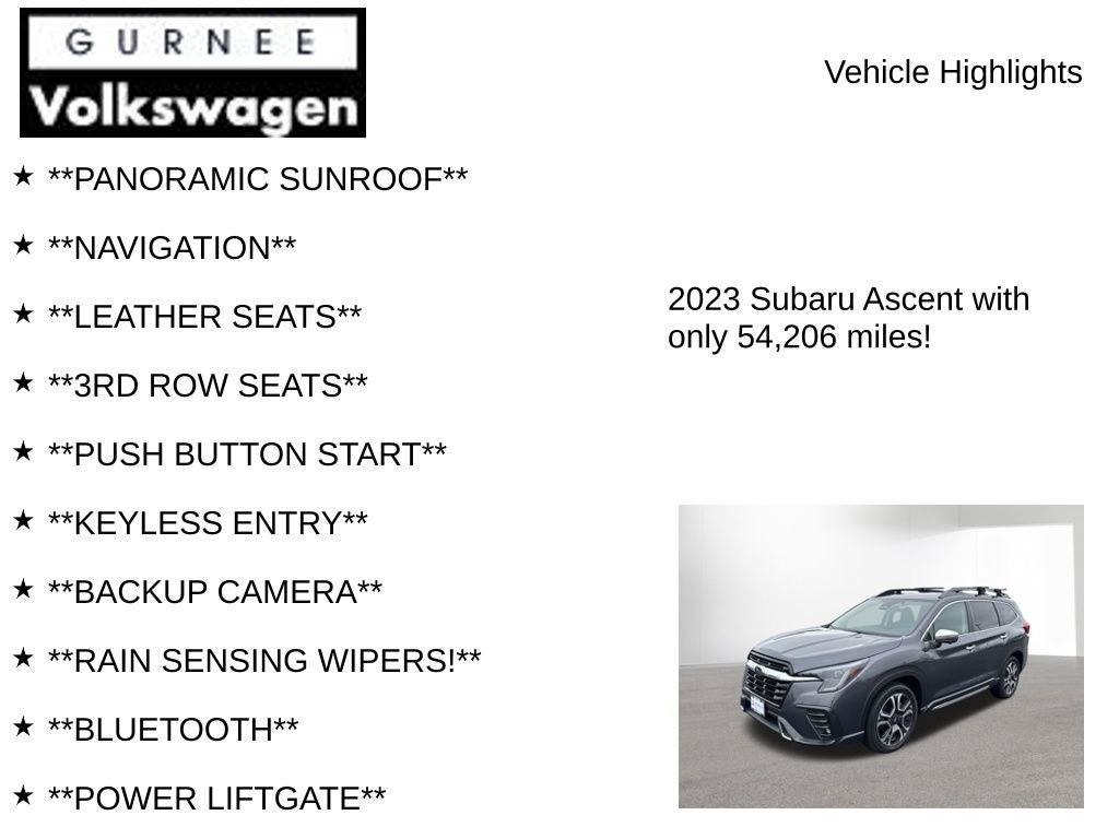 2023 Subaru Ascent Touring