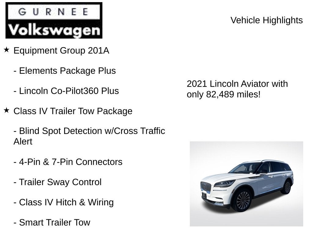 2021 Lincoln Aviator Reserve Premium