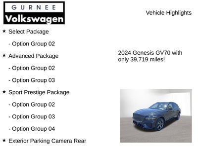 2024 Genesis GV70 2.5T Sport Prestige