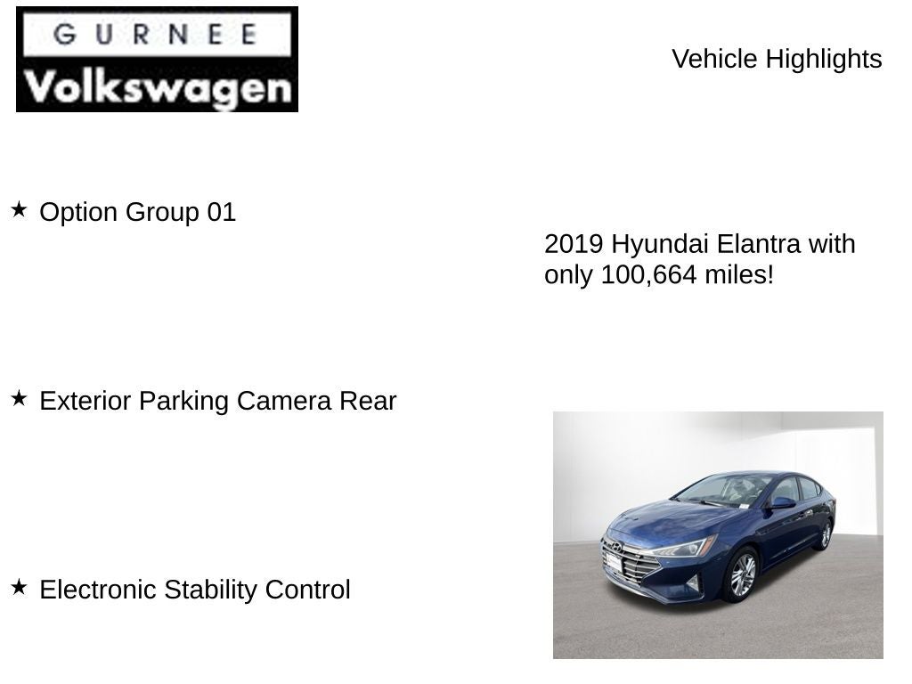 2019 Hyundai Elantra SEL