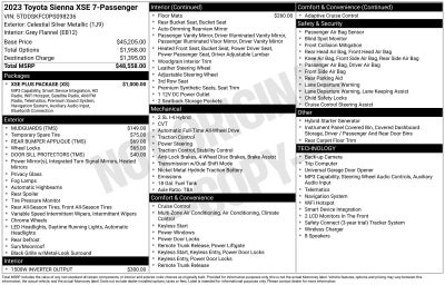 2023 Toyota Sienna XSE 7 Passenger