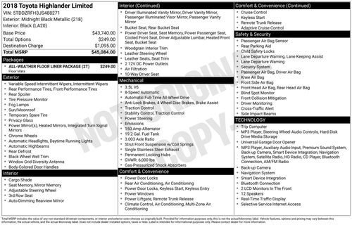 2018 Toyota Highlander Limited