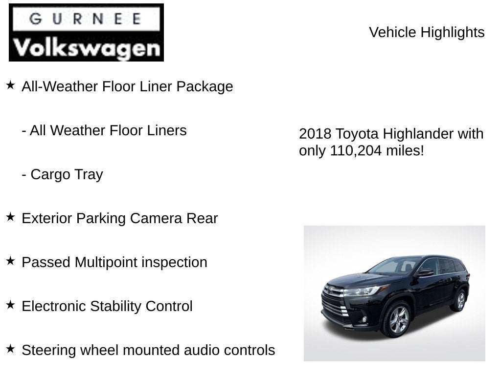 2018 Toyota Highlander Limited