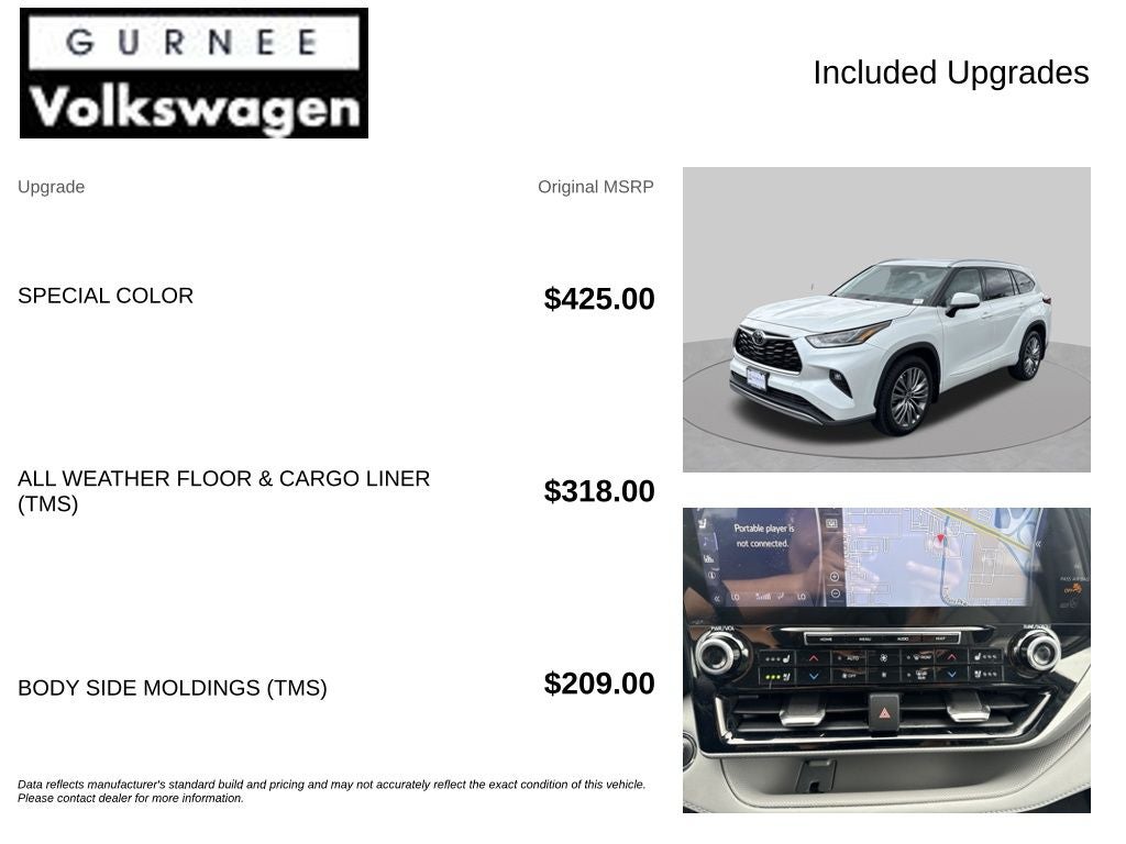 2022 Toyota Highlander Platinum