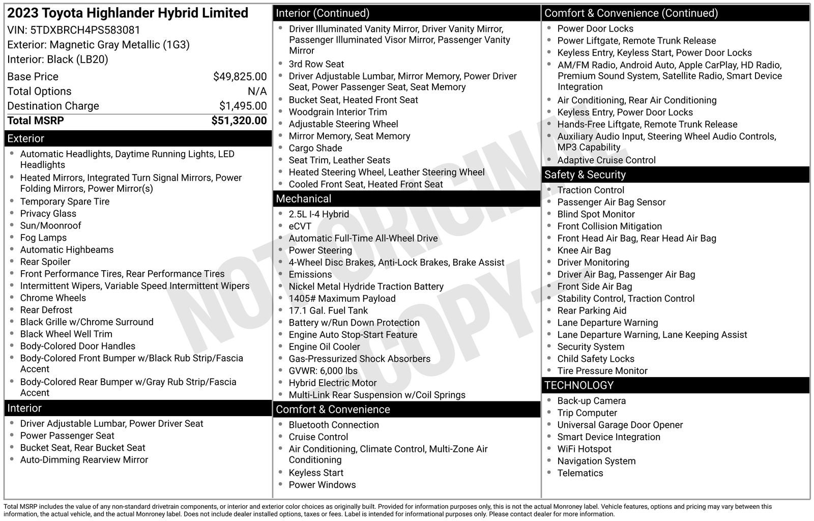 2023 Toyota Highlander Hybrid Limited