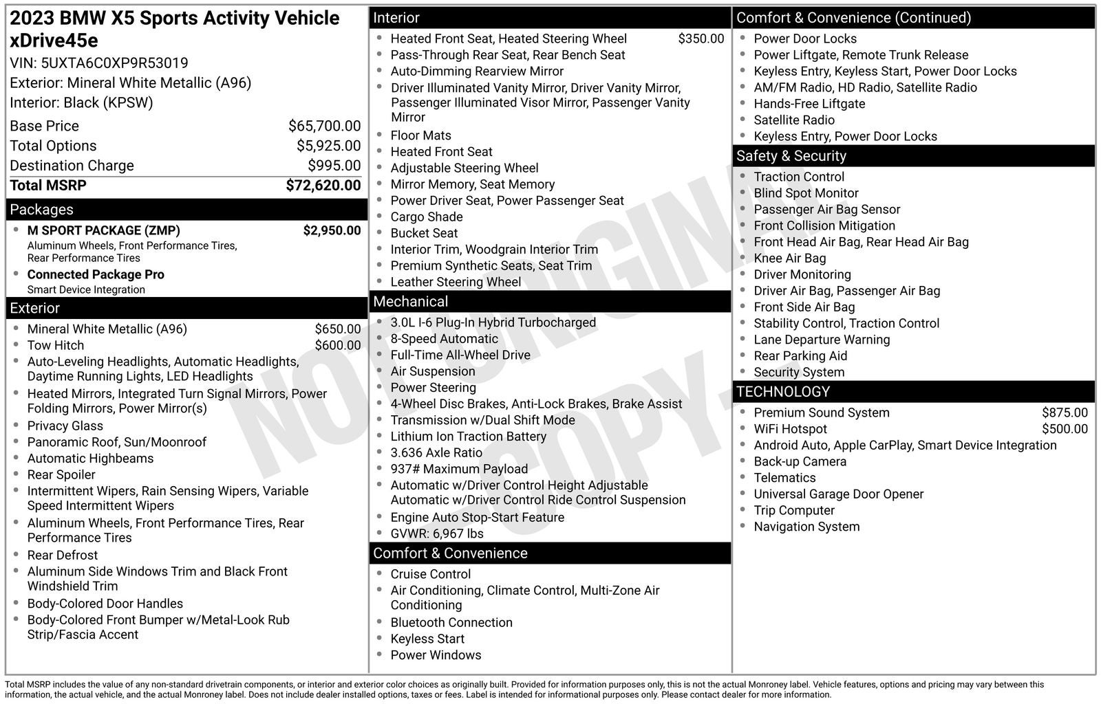 2023 BMW X5 xDrive45e M Sport