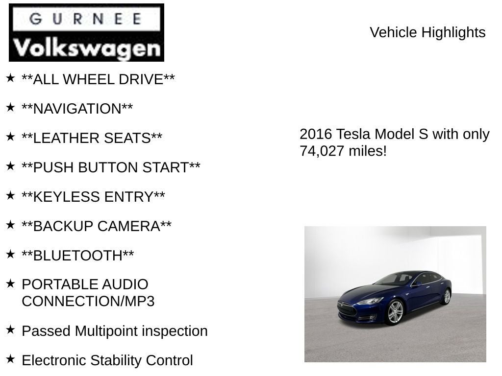 2016 Tesla Model S 85D