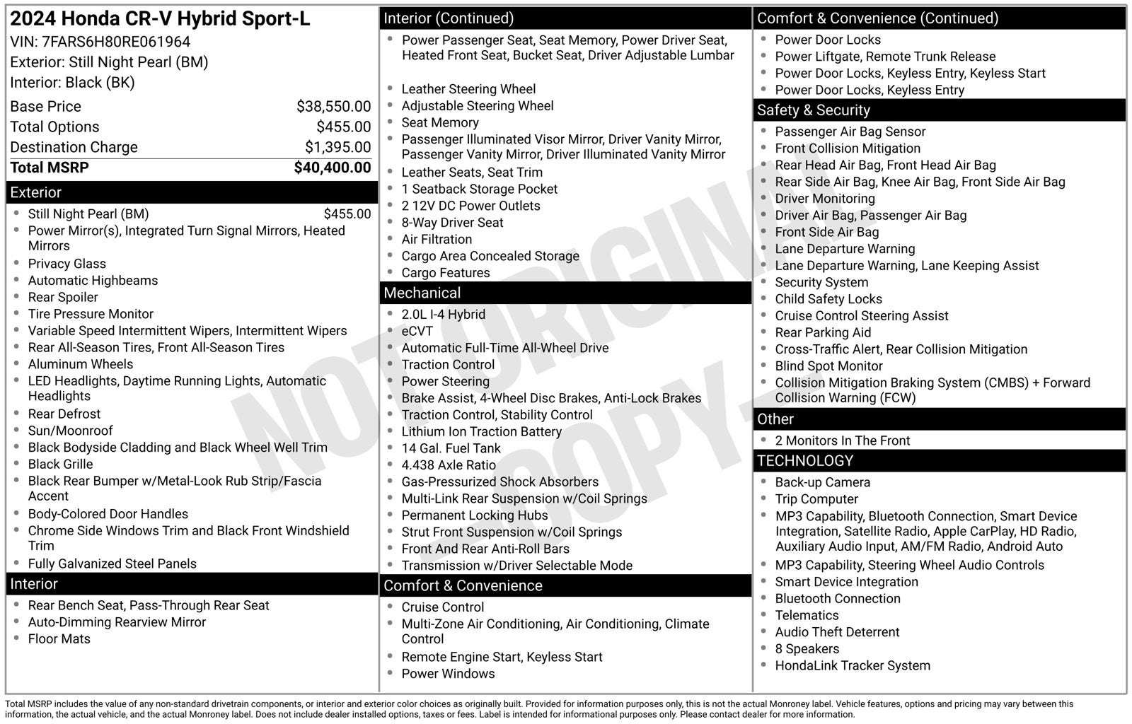 2024 Honda CR-V Hybrid Sport-L