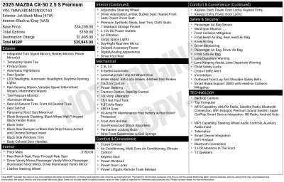2025 Mazda Mazda CX-50 2.5 S Premium Package