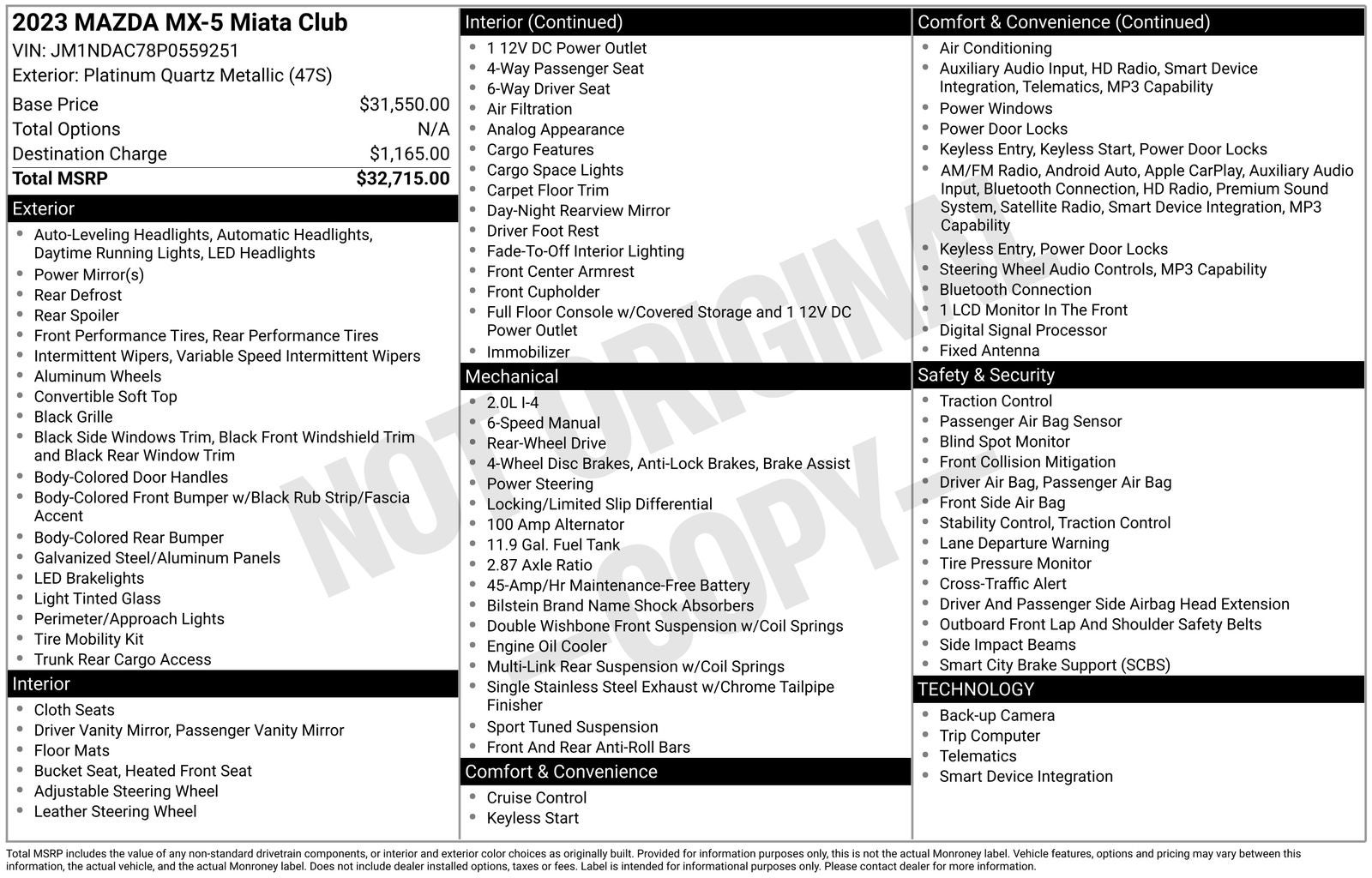 2023 Mazda Mazda MX-5 Miata Club