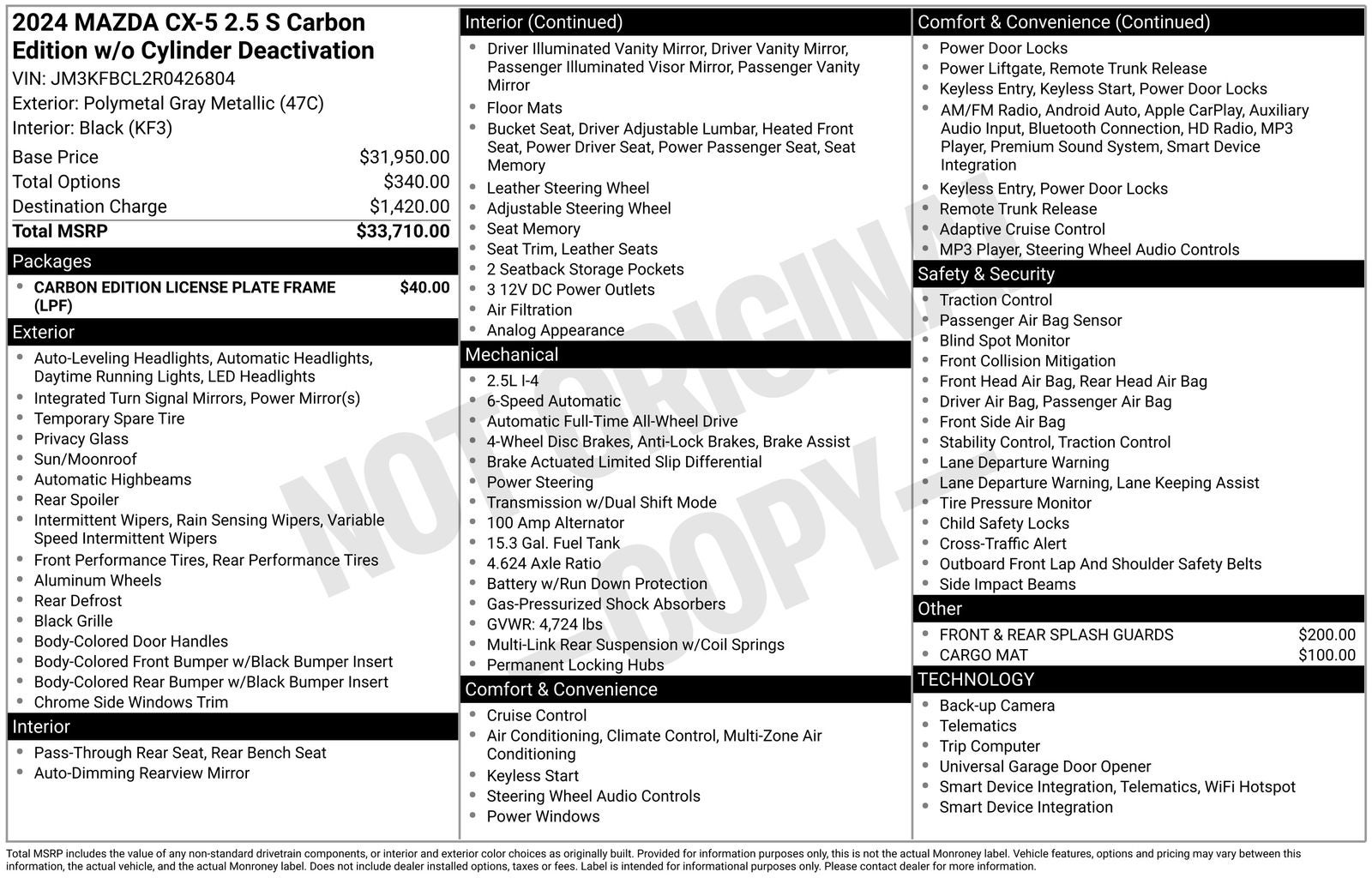 2024 Mazda Mazda CX-5 2.5 S Carbon Edition