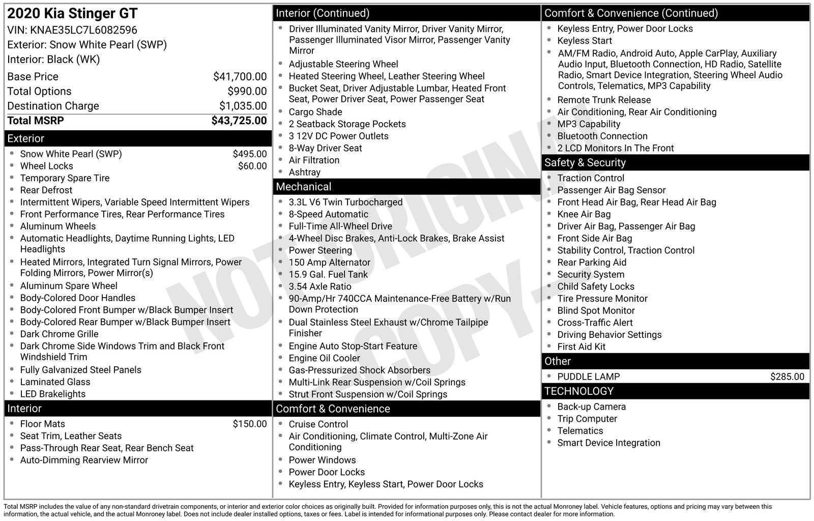 2020 Kia Stinger GT