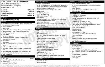 2018 Toyota C-HR XLE Premium