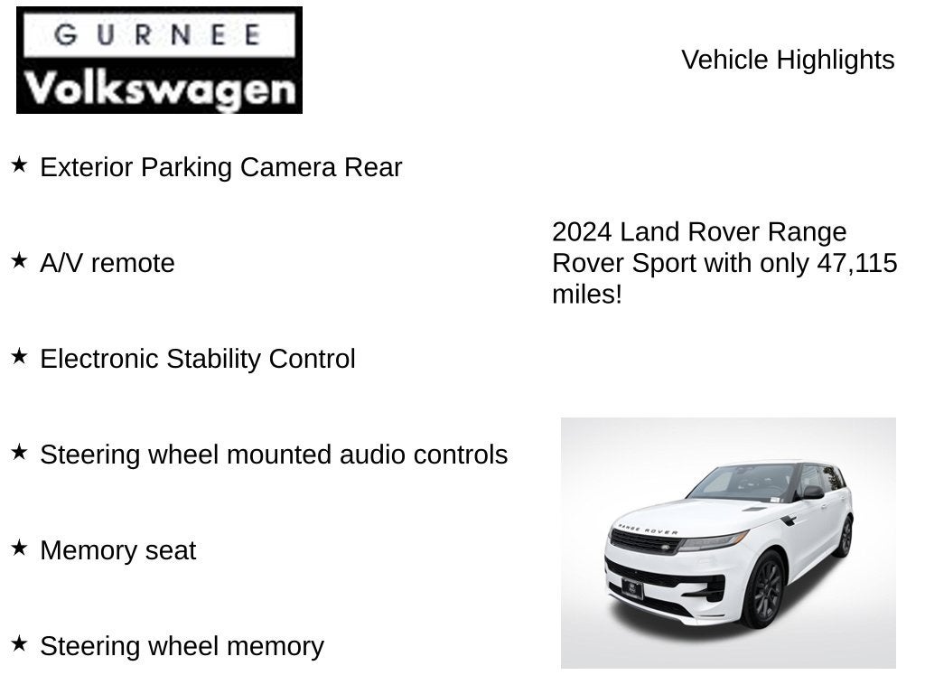 2024 Land Rover Range Rover Sport Dynamic SE