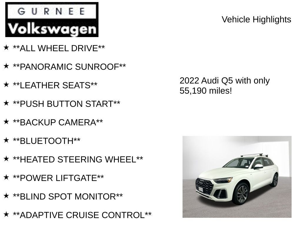 2022 Audi Q5 45 S line Premium Plus quattro