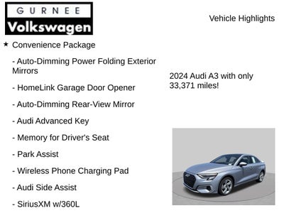 2024 Audi A3 40 Premium FrontTrak