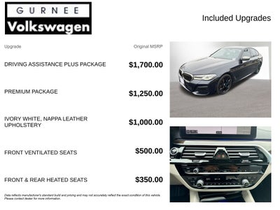 2021 BMW 5 Series M550i xDrive Driving Assistance/Premium Package