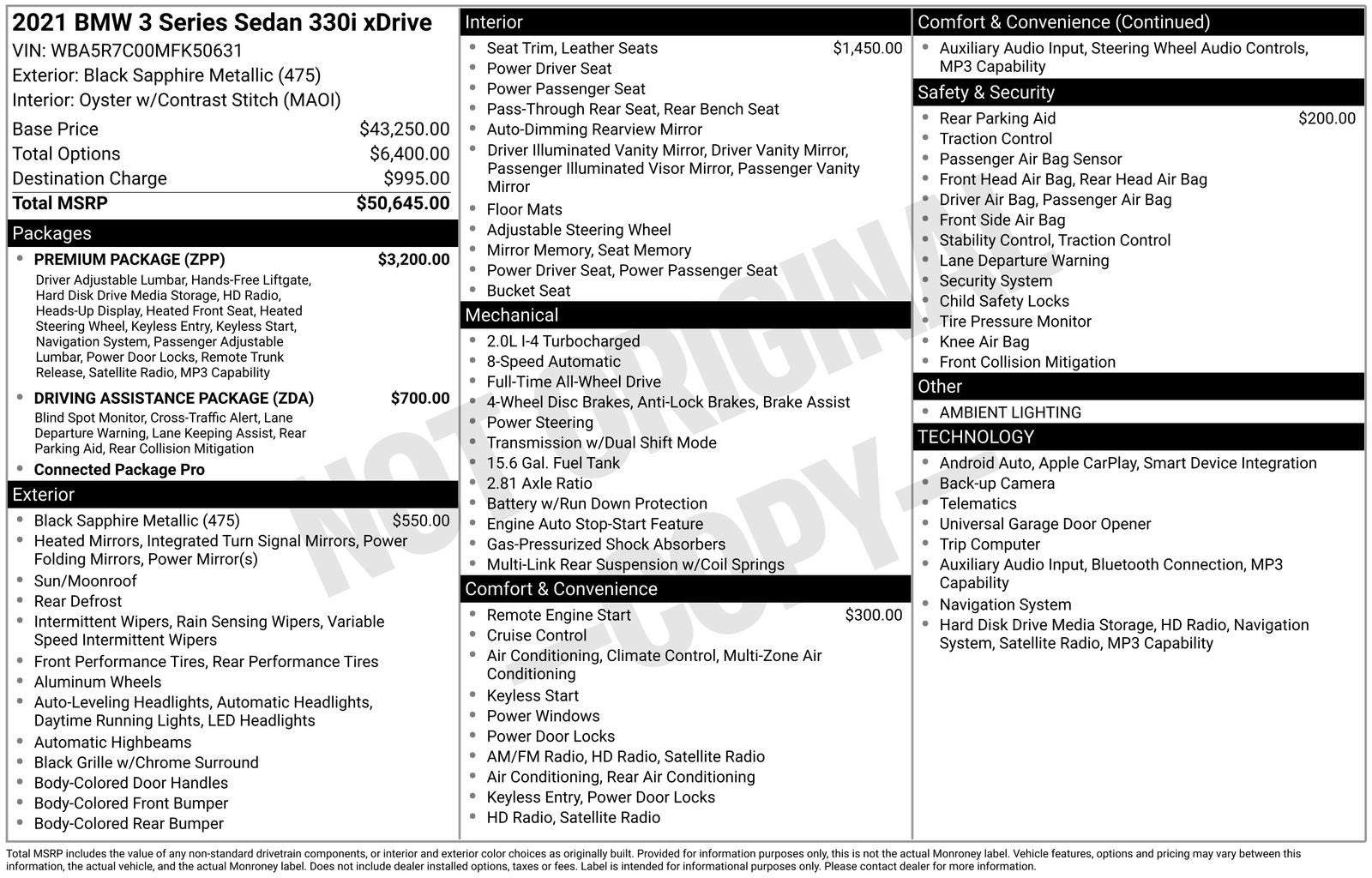 2021 BMW 3 Series 330i xDrive Premium Package