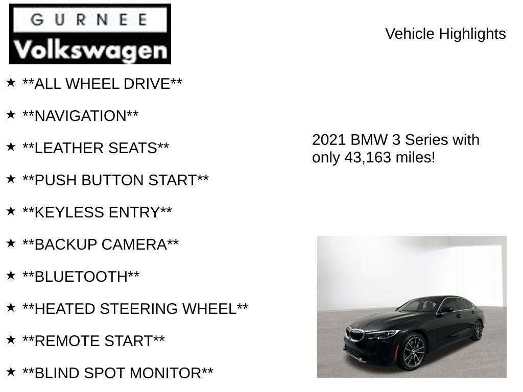 2021 BMW 3 Series 330i xDrive Premium Package