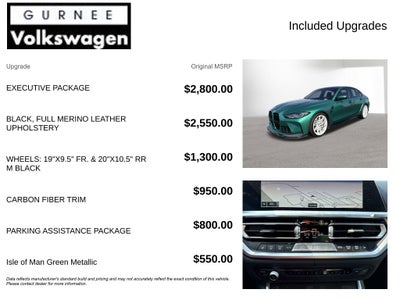 2021 BMW M3 Base Executive Package