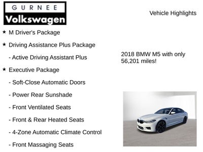 2018 BMW M5 Base M Carbon Ceramic Brakes