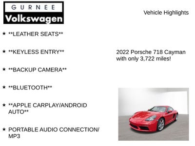 2022 Porsche 718 Cayman S Premium Sport Chrono Package