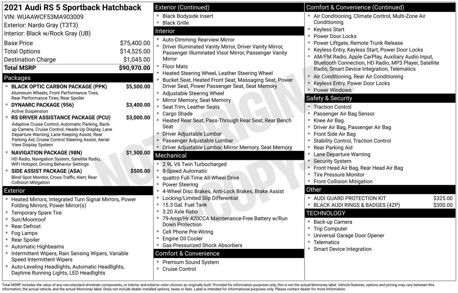 2021 Audi RS 5 2.9T quattro