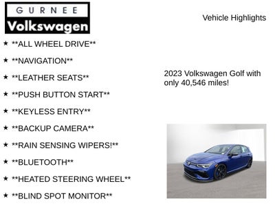 2023 Volkswagen Golf R 2.0T