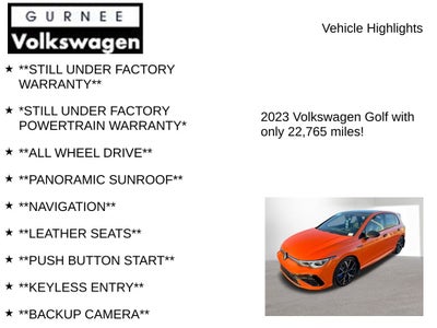 2023 Volkswagen Golf R 2.0T