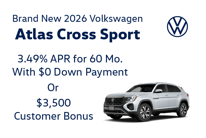 Brand New 2026 Volkswagen ATLAS CROSS SPORT