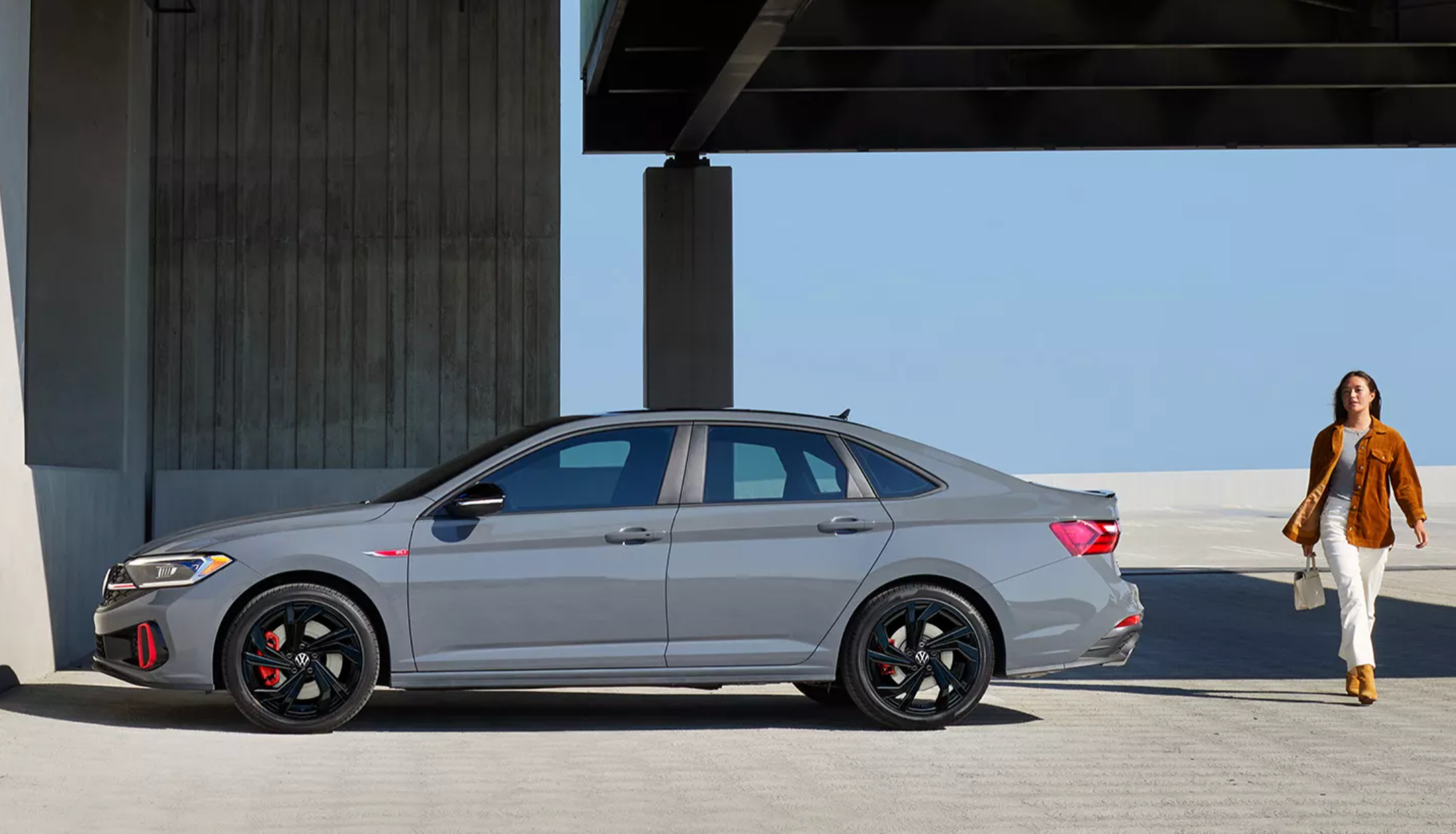 profile of new Volkswagen sedal model