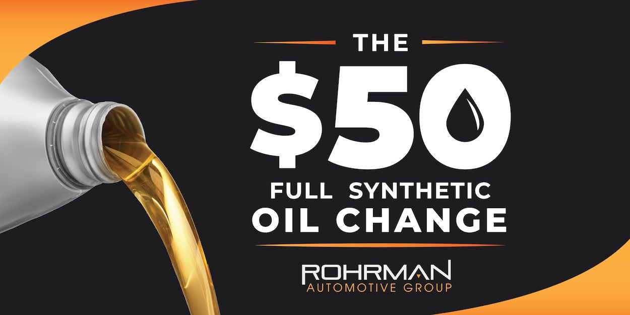 $50 Full Synthetic Oil Change